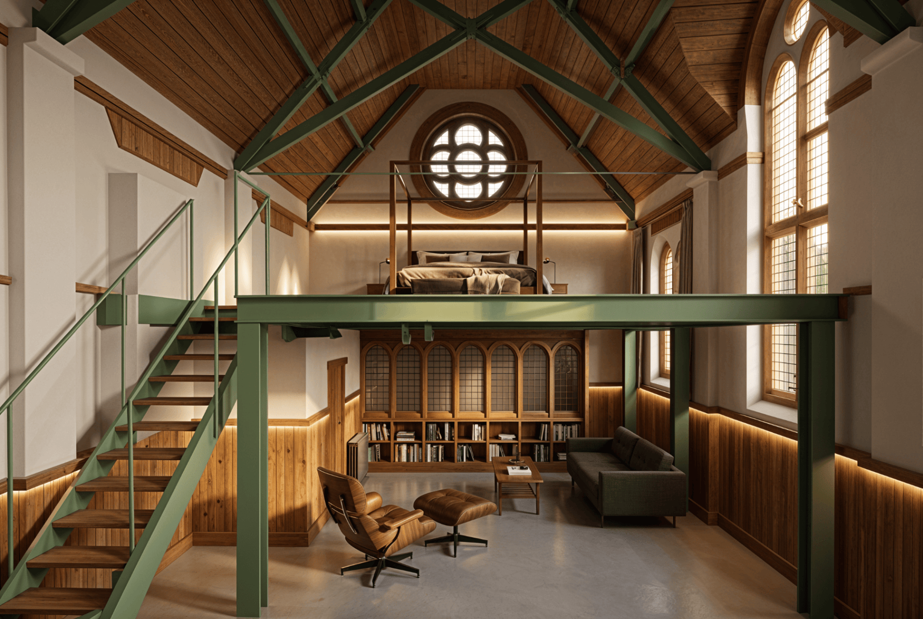 3D model view converted to a photorealistic property render with Gendo