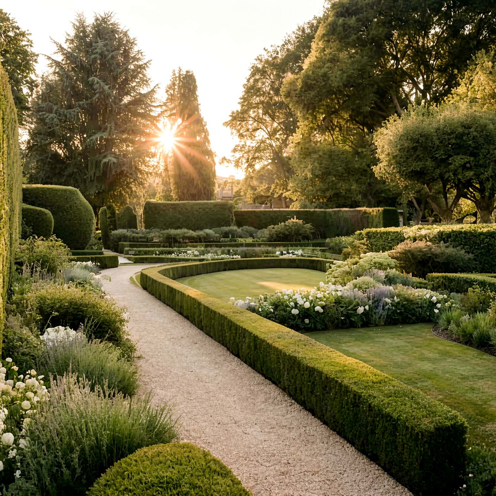 AI-generated garden pathway render showing landscape transformation