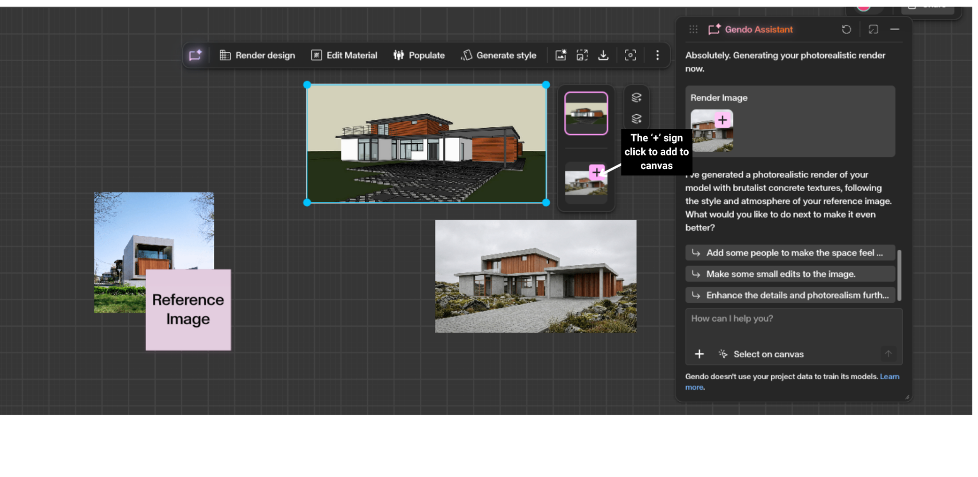Add to canvas and iterate
