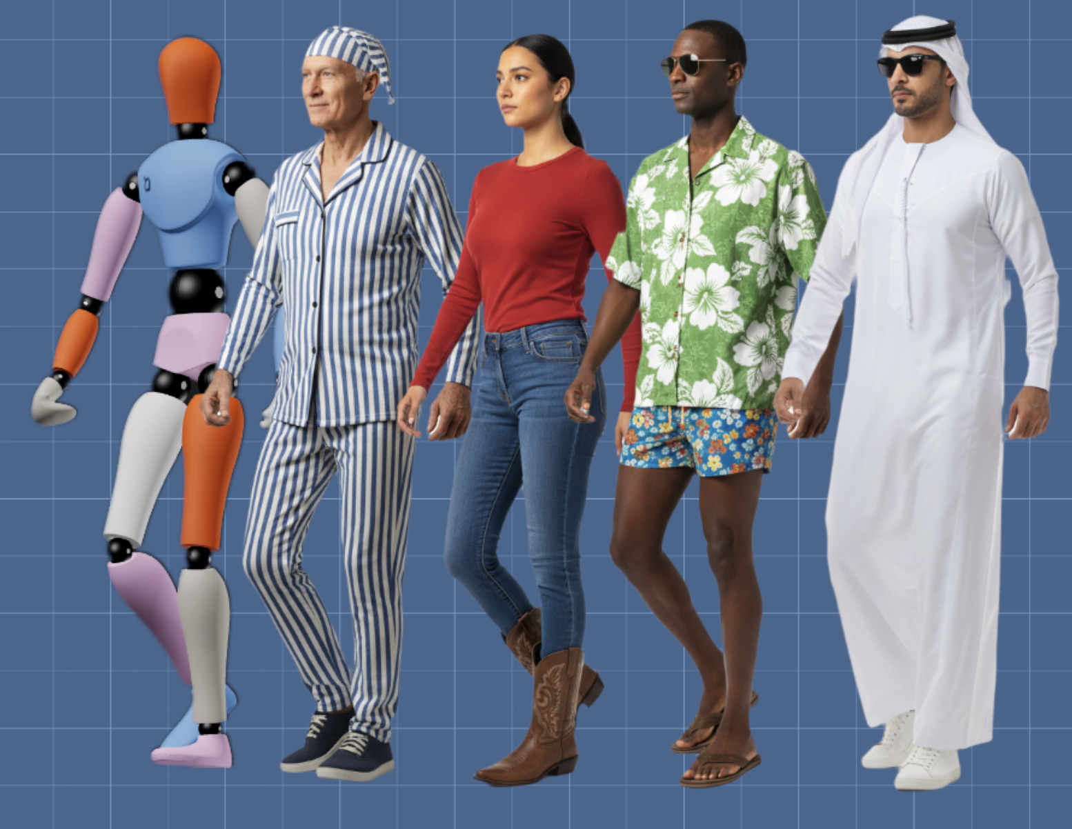 Transparent people PNG cutouts for architectural renders and design projects