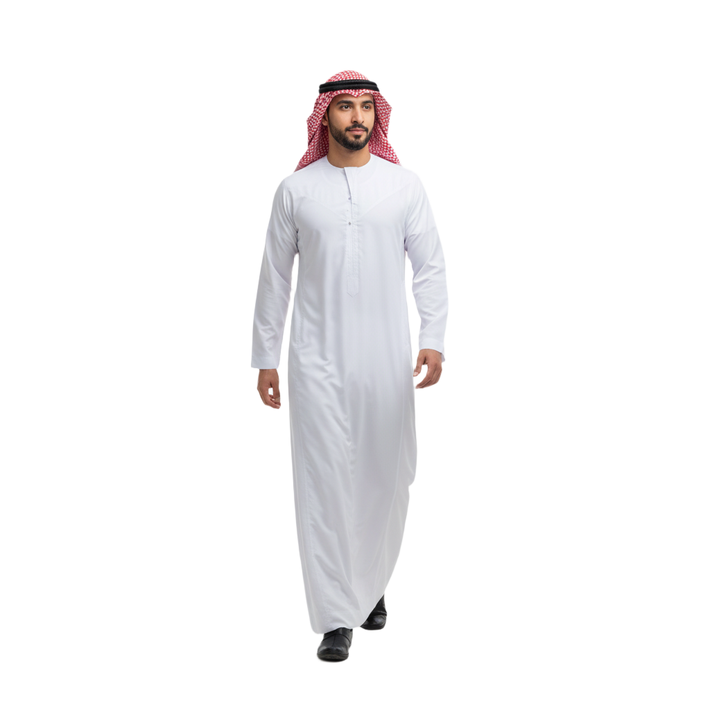 Man in traditional thobe people PNG transparent cutout