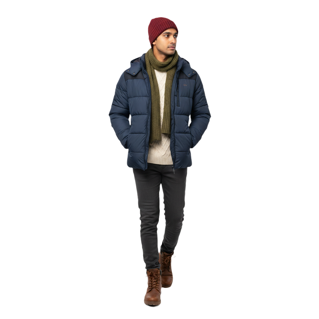 Man in winter jacket people PNG with transparent background