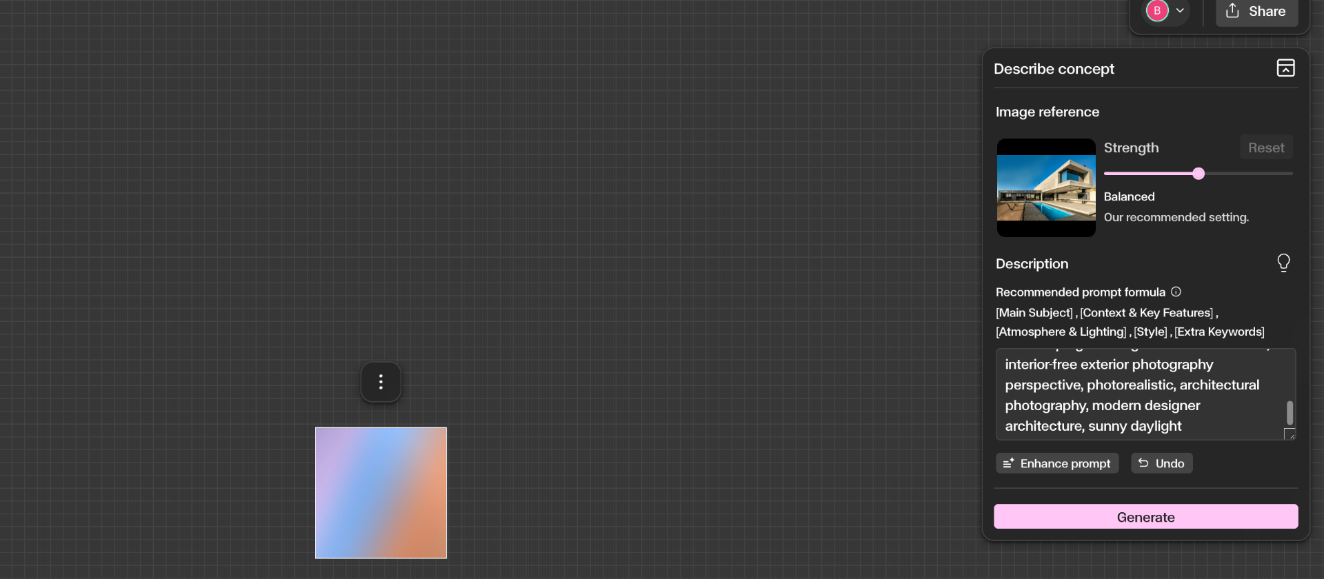 Write your prompt and attach a reference image