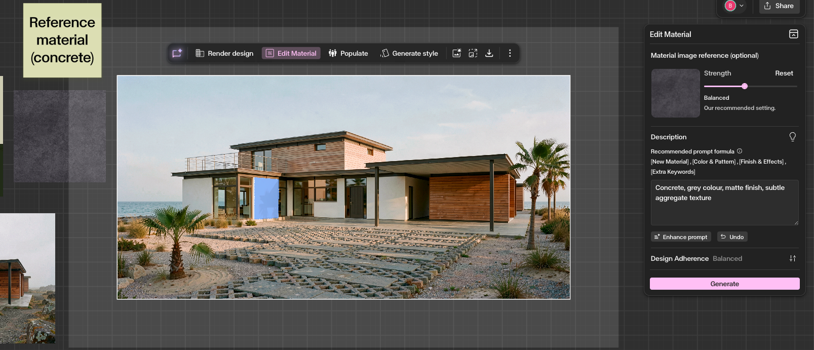 Describe and add a reference for the new material