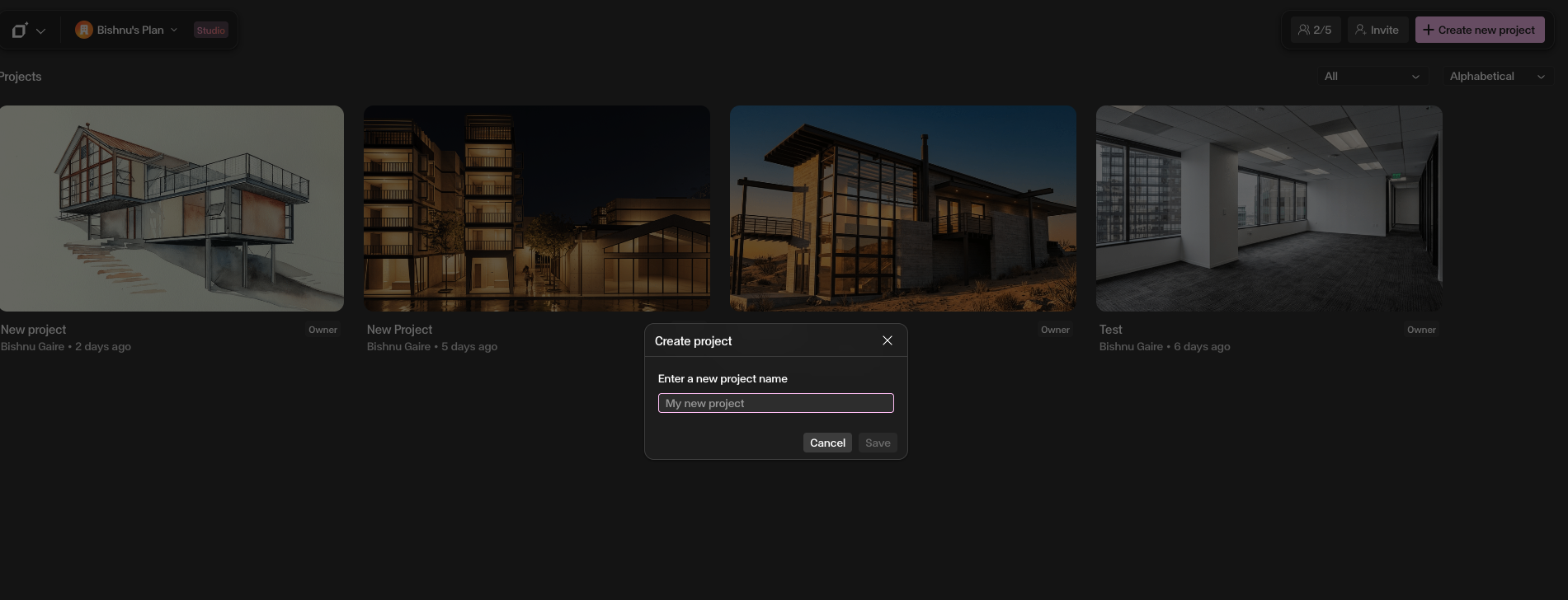 Create a new project