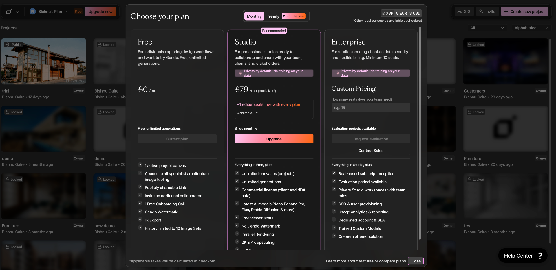 Choose your plan and billing cycle