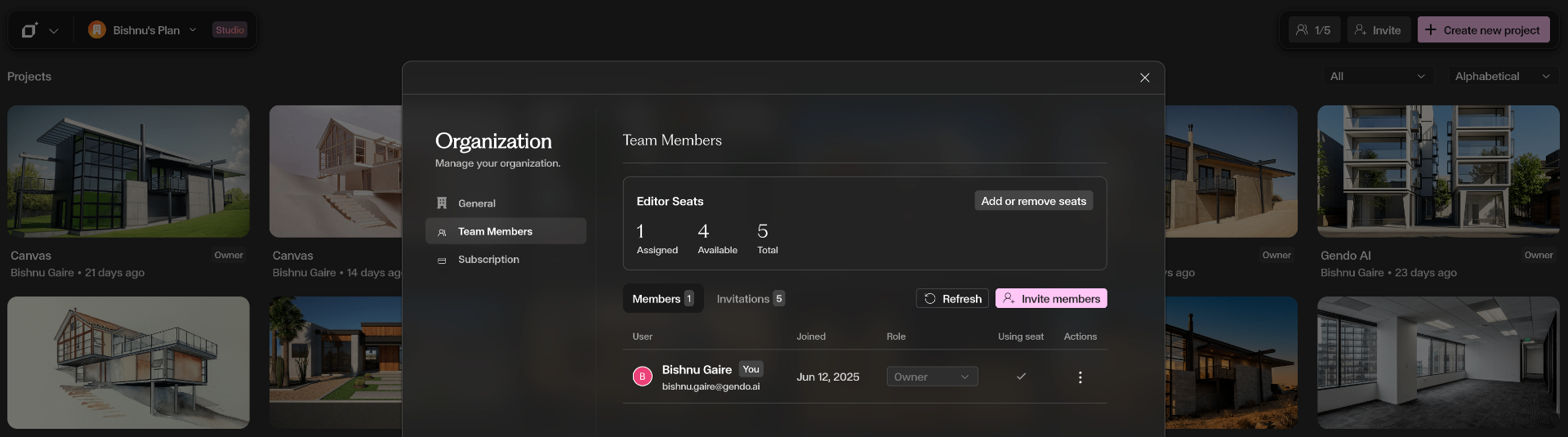 Review seats and members