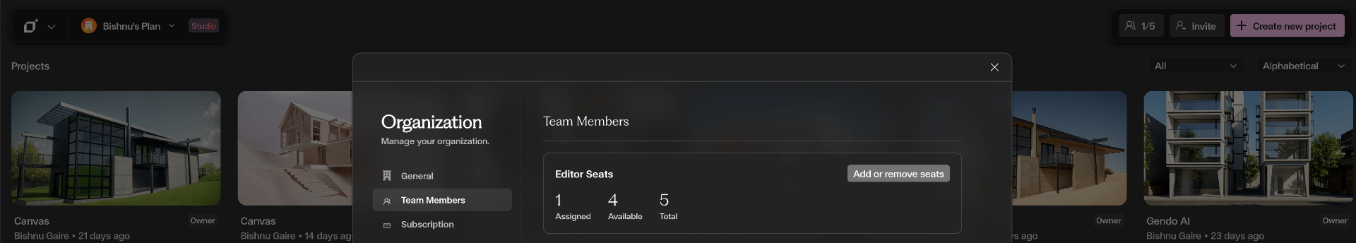 View your current seats