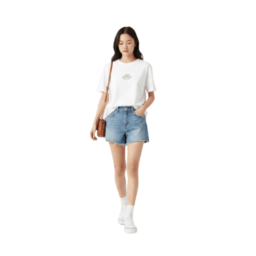 Walking Asian Female PNG — Free Cut-out for Architectural Renders