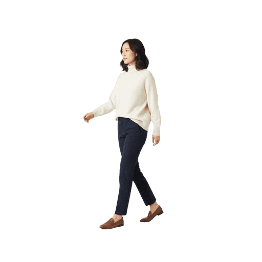 Walking Asian Female PNG — Free Cut-out for Architectural Renders