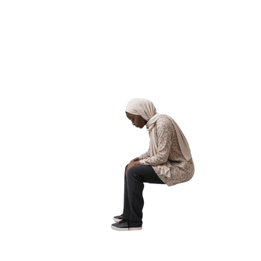 Walking African Female PNG — Free Cut-out for Architectural Renders