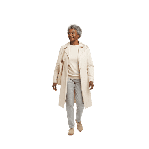 Walking African Female PNG — Free Cut-out for Architectural Renders