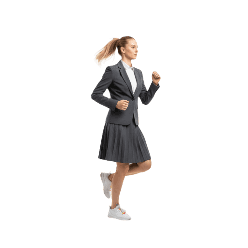 Jogging Caucasian Female PNG — Free Cut-out for Architectural Renders