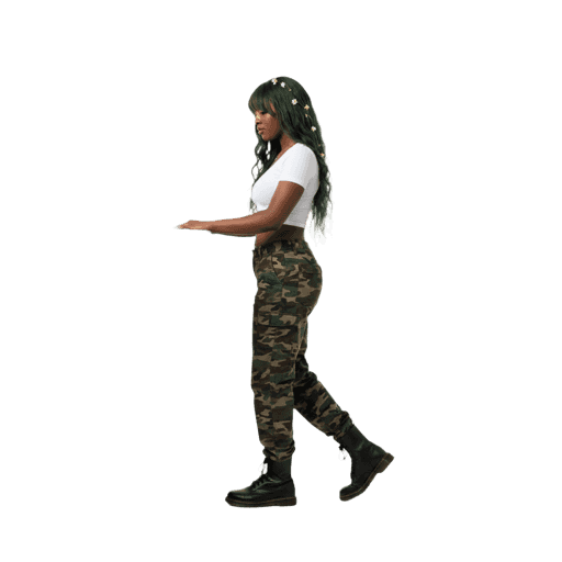 Walking African Female PNG — Free Cut-out for Architectural Renders