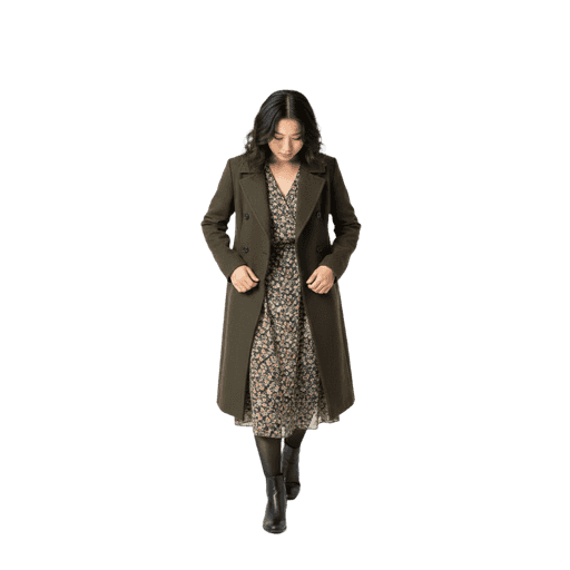Walking Asian Female PNG — Free Cut-out for Architectural Renders
