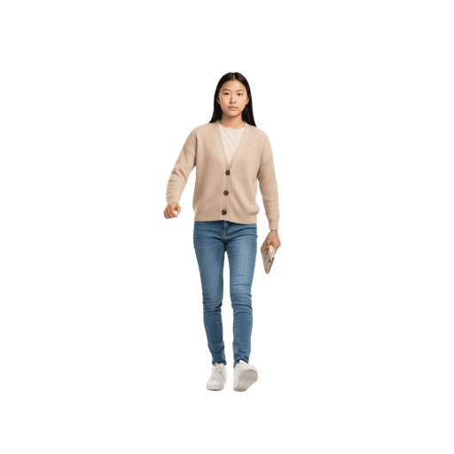 Walking Asian Female PNG — Free Cut-out for Architectural Renders