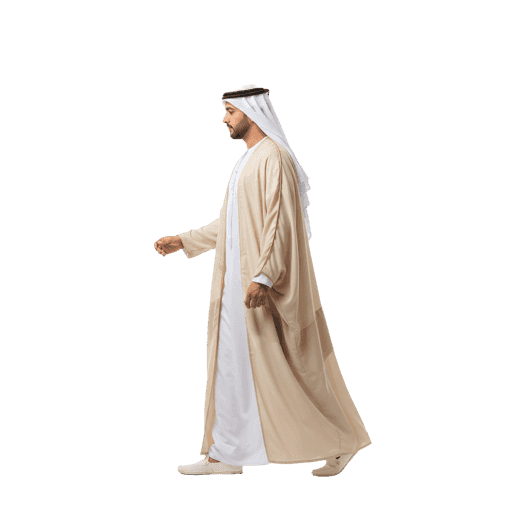 Walking Arabic Male PNG — Free Cut-out for Architectural Renders