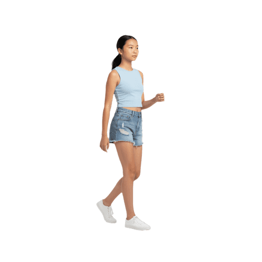 Walking Asian Female PNG — Free Cut-out for Architectural Renders