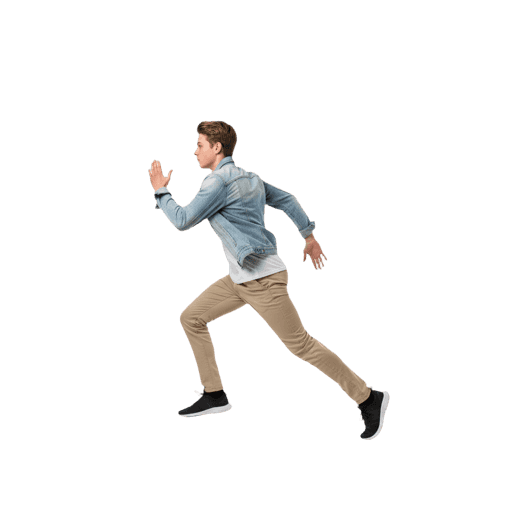 Running Caucasian Male PNG — Free Cut-out for Architectural Renders