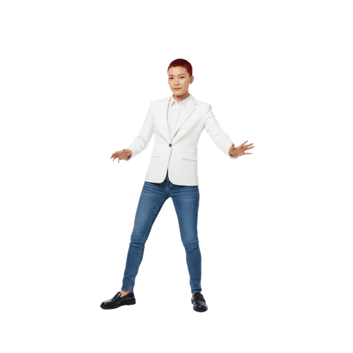 Standing Asian Female PNG — Free Cut-out for Architectural Renders