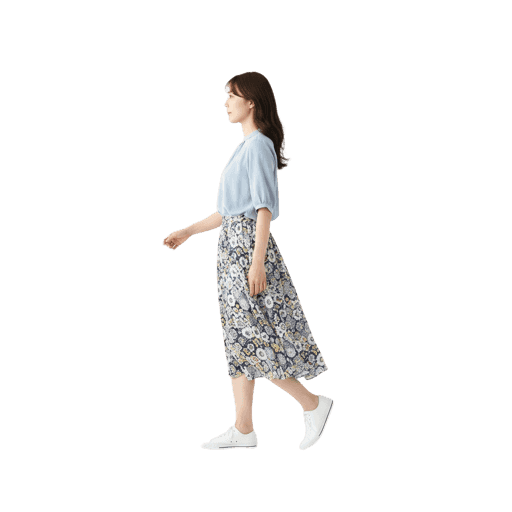Walking Asian Female PNG — Free Cut-out for Architectural Renders