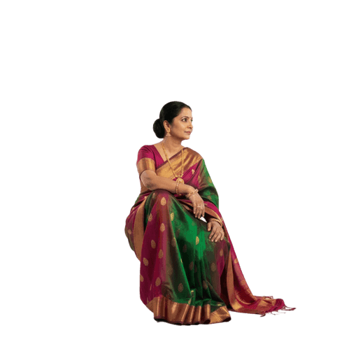 Sitting Indian Female PNG — Free Cut-out for Architectural Renders