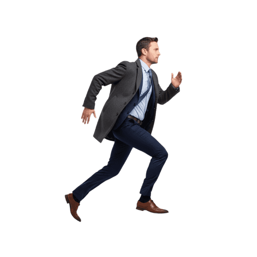 Running Caucasian Male PNG — Free Cut-out for Architectural Renders
