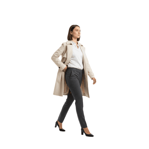 Walking Caucasian Female PNG — Free Cut-out for Architectural Renders