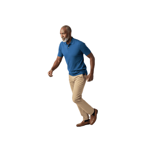 Walking African Male PNG — Free Cut-out for Architectural Renders