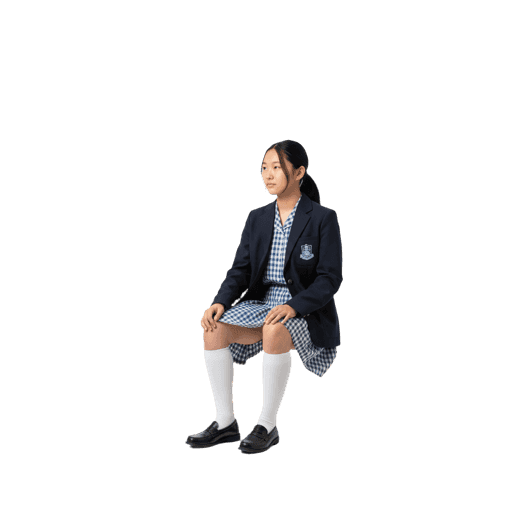 Sitting Asian Female PNG — Free Cut-out for Architectural Renders